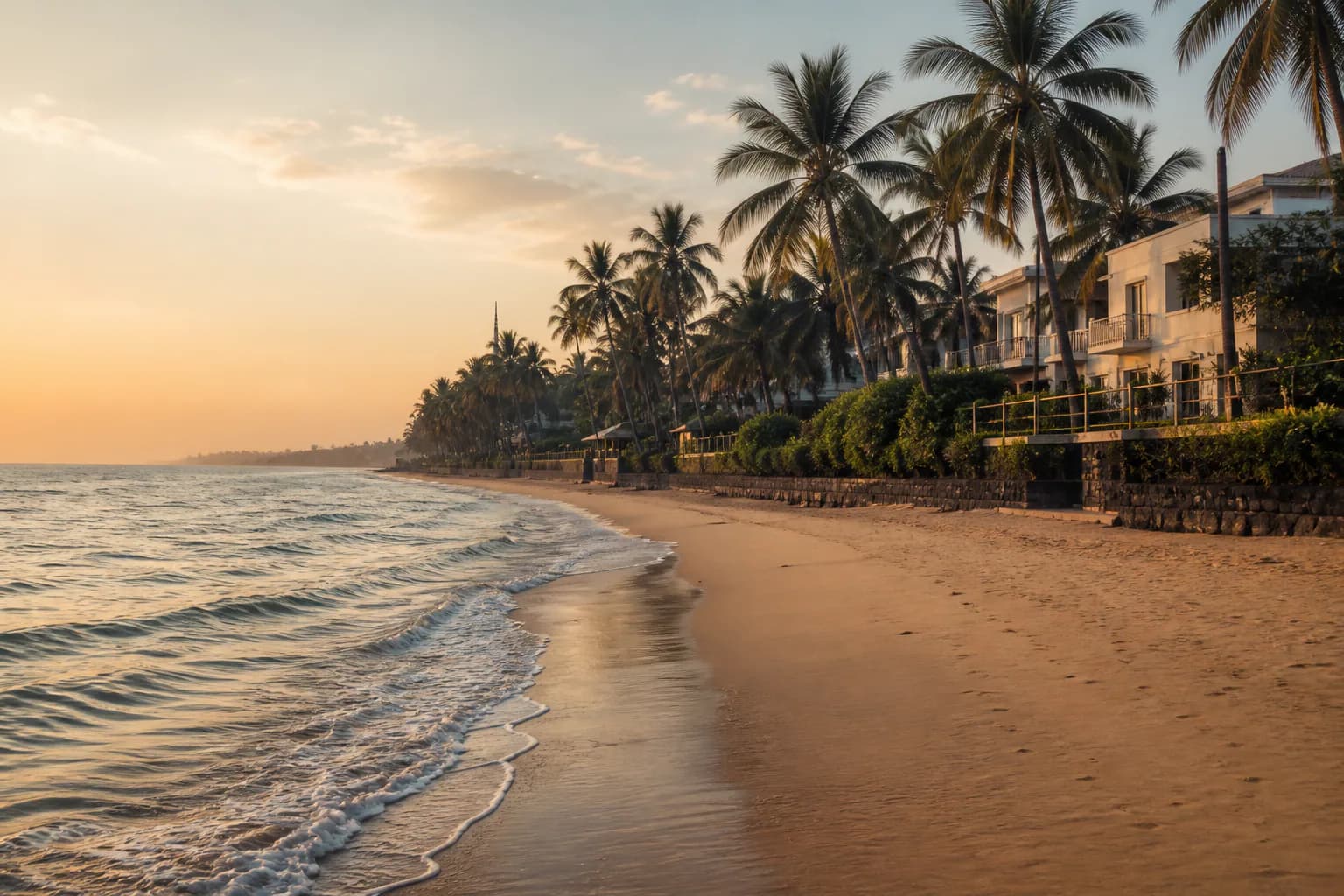 Illustrative beachfront landscape in Juhu