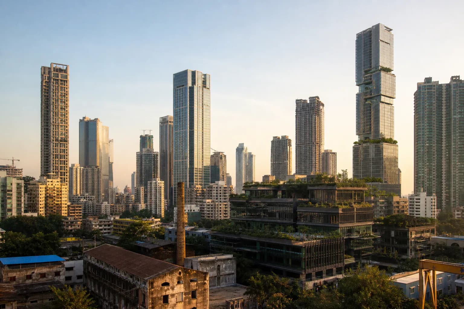 Illustrative architectural skyline of Lower Parel
