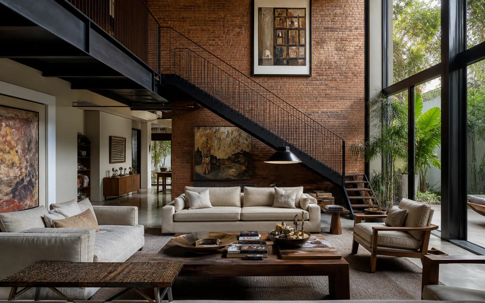 Bandra Loft double-height living space