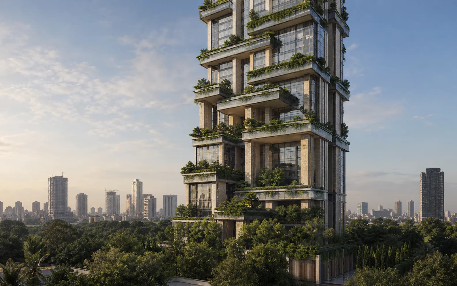 Mansion Residences tower exterior