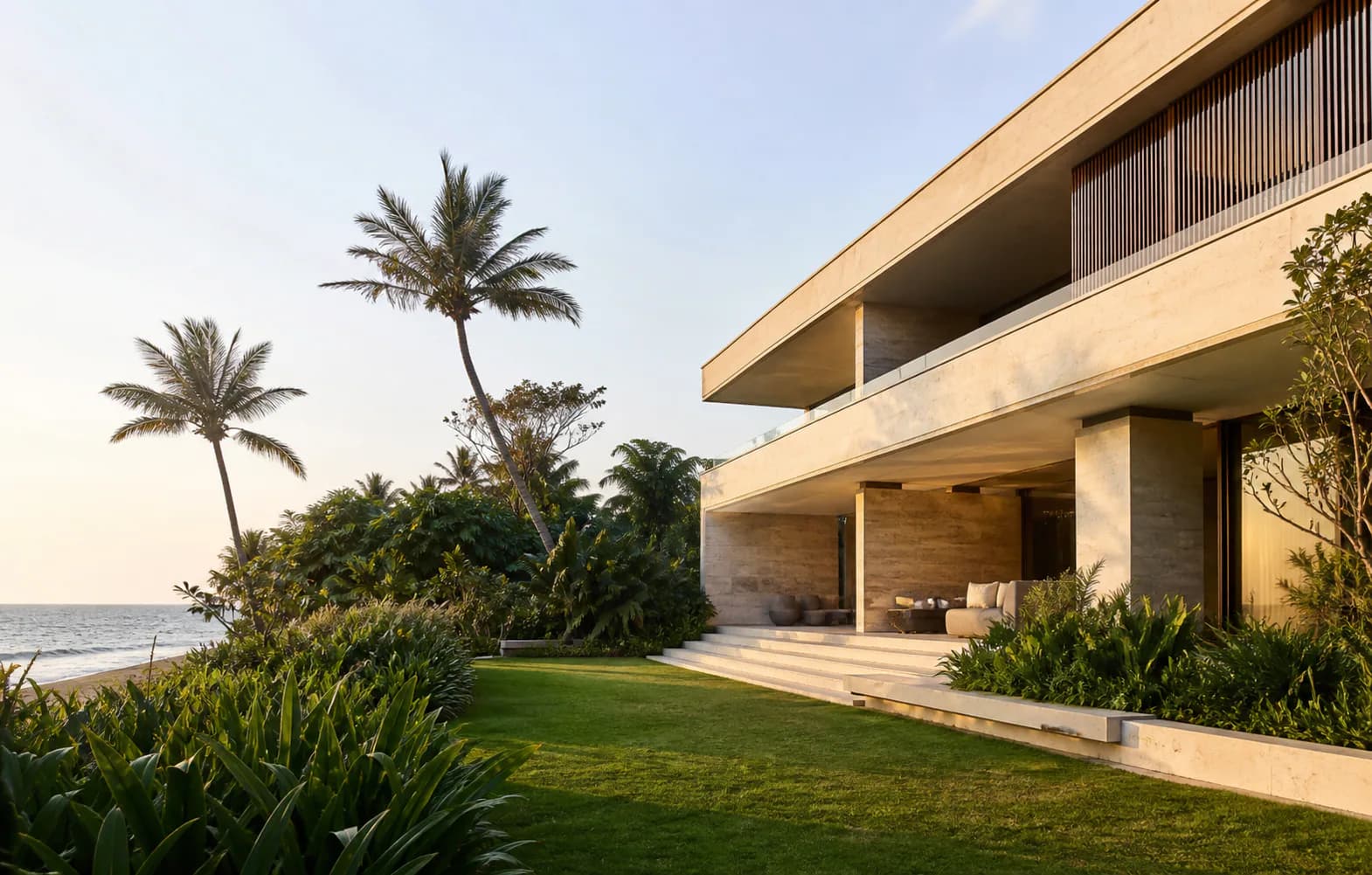 Seaface Villa garden exterior