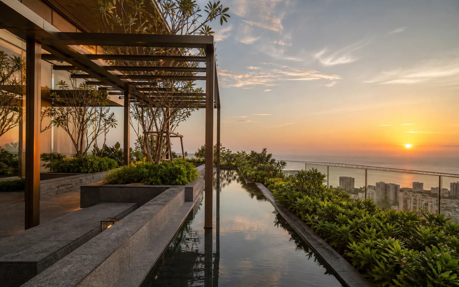 Sky Pavilion private sunset terrace